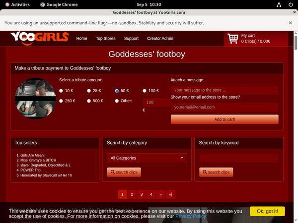 Account For Goddesses Footboy Free