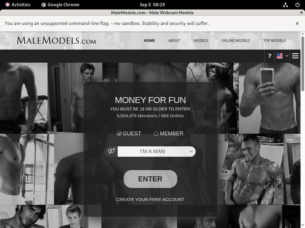 Male Models Receive Discount