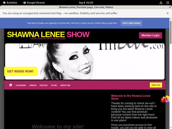 Shawnaleneeshow.modelcentro.com Iphone