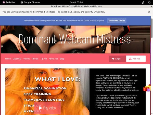 Dominant Miss - Classy FinDom Webcam Mistress Pantyhose