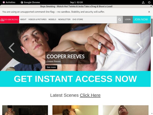 Free Boys Smoking Trial Memberships