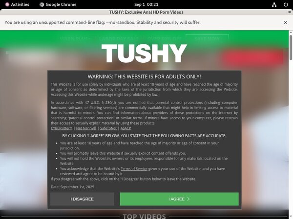 Join Tushy For Free
